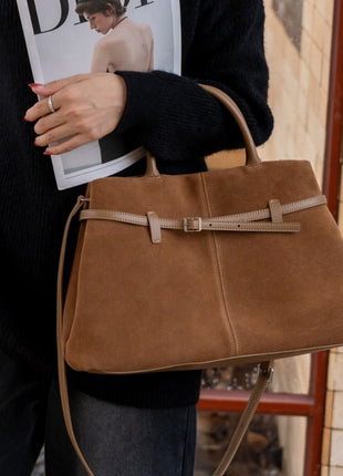 High-grade Suede Frosted Portable Shoulder Crossbody Bag