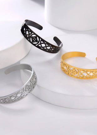 Electroplated Knot Hollow Stainless Steel Bracelet