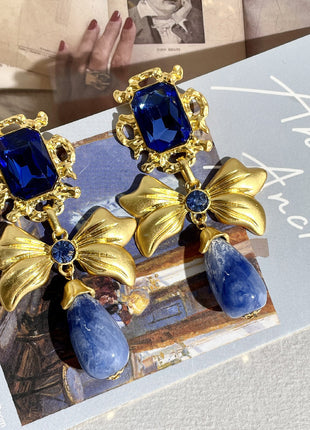 Tears Blue Crystal Earrings