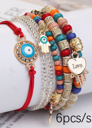 Braided Rope Bracelet Set of 6