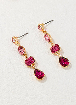 Geometric Rhinestone Earrings