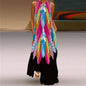 Digital Printed V-neck Sleeveless Maxi Dress