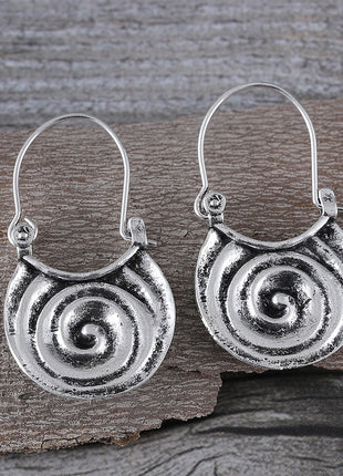 Geometric Gypsy Curved Metal Earrings