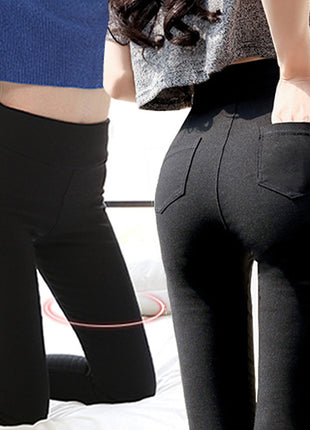 Stretch Leggings Back Pocket Pencil Pants