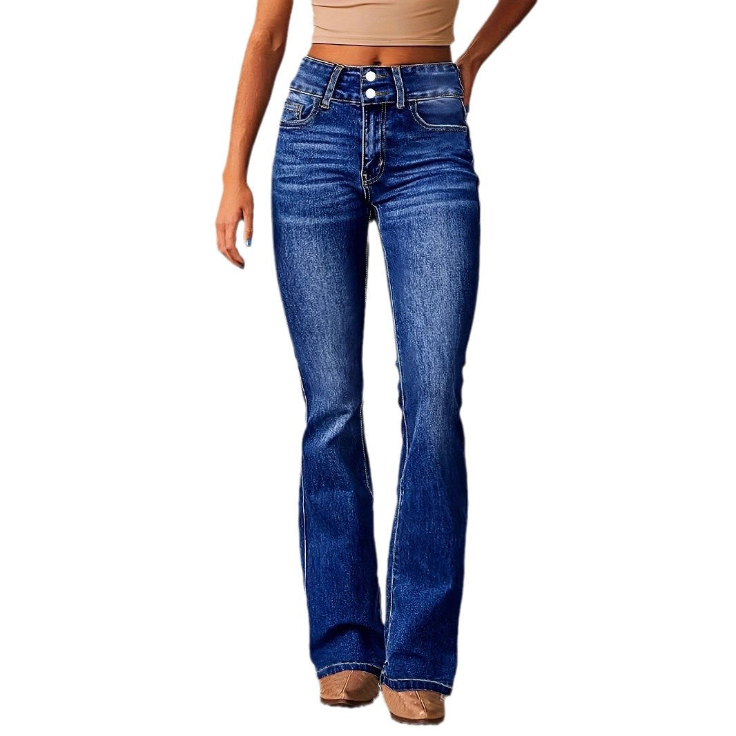 New Washed Street Skinny Retro Stretch Jeans