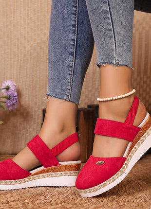Wedge Hemp Rope Braided Closed Toe Sandal