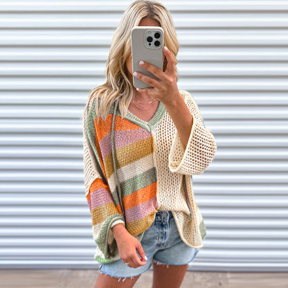 Pullover V-neck Sweater