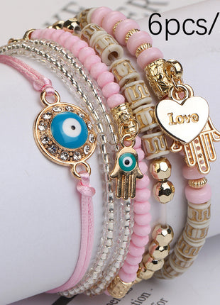 Braided Rope Bracelet Set of 6