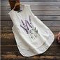 Korean Embroidered Sleeveless Crew Neck Casual Vest