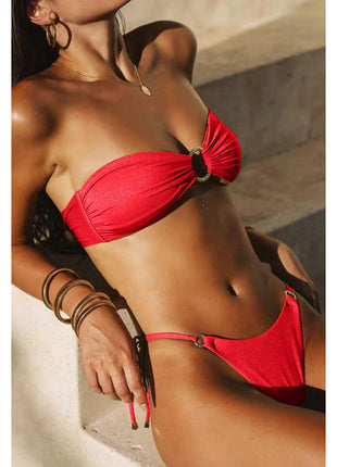 Split Swimsuit Bikini Suit Sunshine Bath Beach Tube Top Women