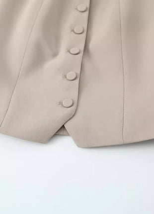 French Style Elegant Slim-fit Breasted Sling Top