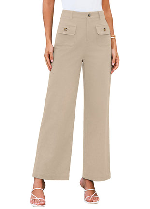Business Casual Loose-fitting Trousers With Pockets