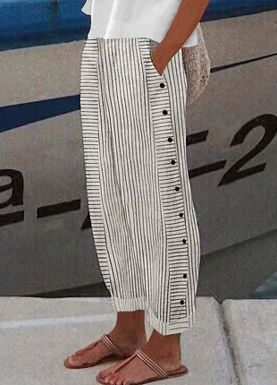 Digital Printing Bubble Crepe Trousers