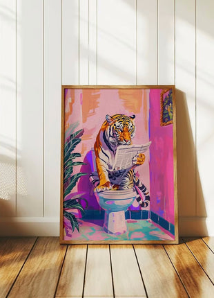 Tiger In WC 60X90 cm