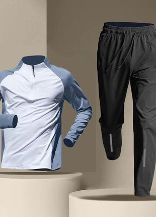 Half Zipper Quick Drying Clothes Long Sleeve Trousers Suit