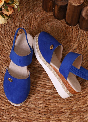 Wedge Hemp Rope Braided Closed Toe Sandal