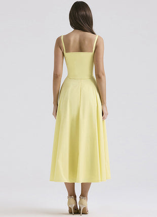 Temperament Split Sling Dress