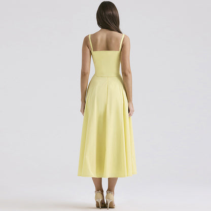 Temperament Split Sling Dress