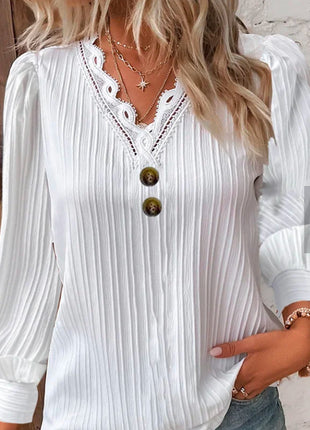 Undershirt Long-sleeved V-neck Top