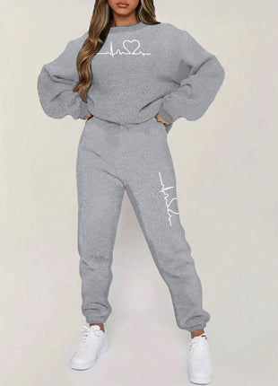 Hooded Fleece-lined Sweaters and Pants Set