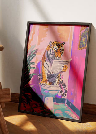 Tiger In WC 60X90 cm