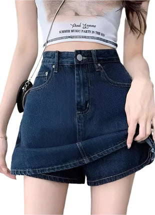Denim Hip-wrapped Short Skirt