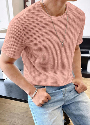 Men's Casual Loose Solid Color Short Sleeve