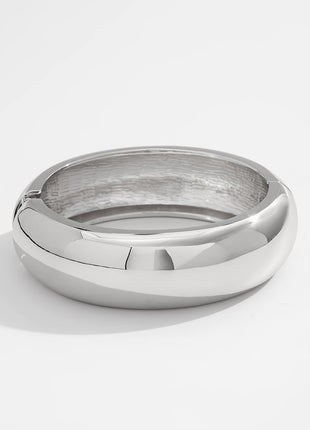 Irregular Metal Thin Glossy Bangle