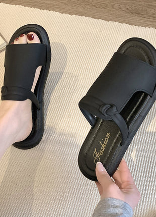 Open Toe Non-Slip Flat