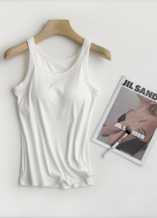 Wear-free Bra Strap Chest Pad Integrated Thread Camisole