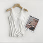 Wear-free Bra Strap Chest Pad Integrated Thread Camisole