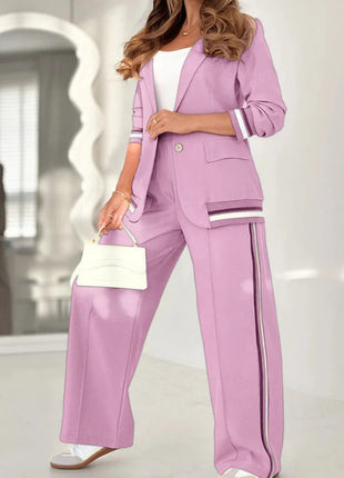 Fashion Rib 2 Pieces Suit Set