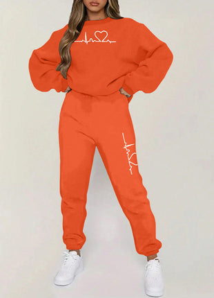 Hooded Fleece-lined Sweaters and Pants Set