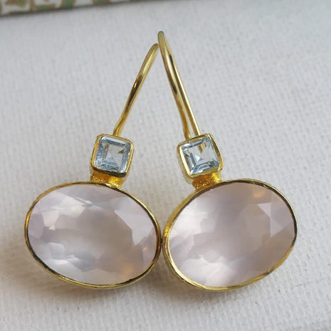 Exaggerated Geometry Crystal Glass Earrings