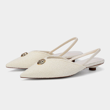 French Style Pointed Toe Stiletto Shallow Heels