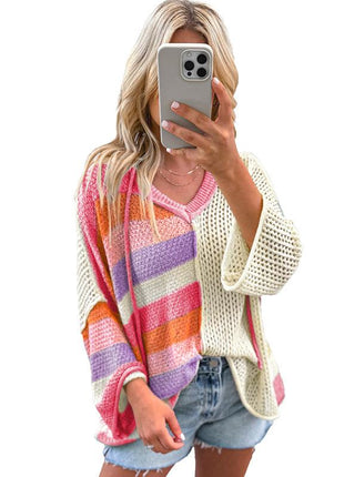 Pullover V-neck Sweater with Hoody