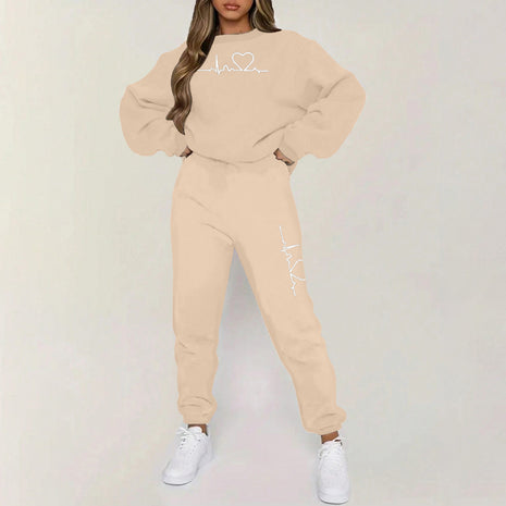 Hooded Fleece-lined Sweaters and Pants Set