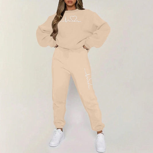 Hooded Fleece-lined Sweaters and Pants Set