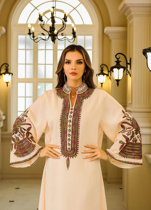 Embroidered Pinky Apricot Dress