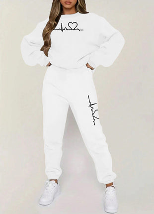 Hooded Fleece-lined Sweaters and Pants Set