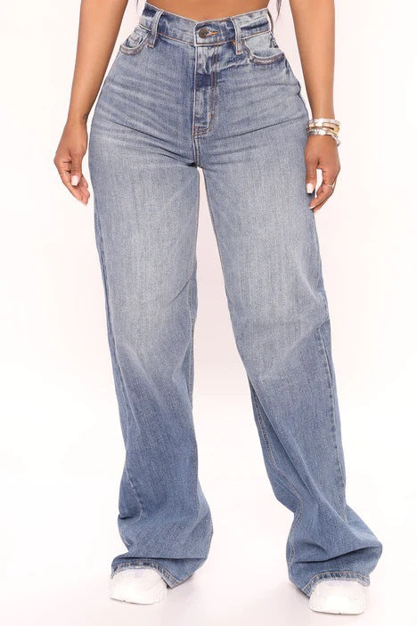 Casual Loose Wide-leg Jeans