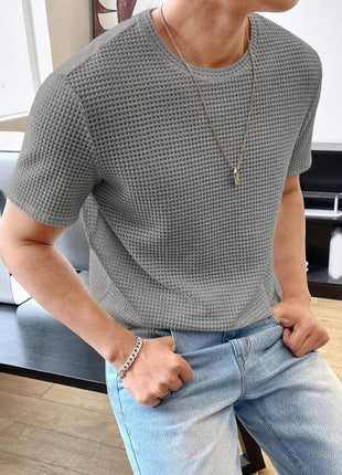 Men's Casual Loose Solid Color Short Sleeve