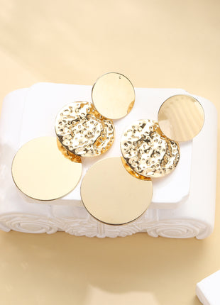 Simple Exaggerated Temperamental High Sense Round Ring Earrings