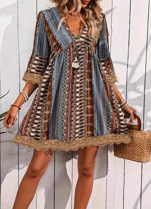 V-neck Casual Loose Dress