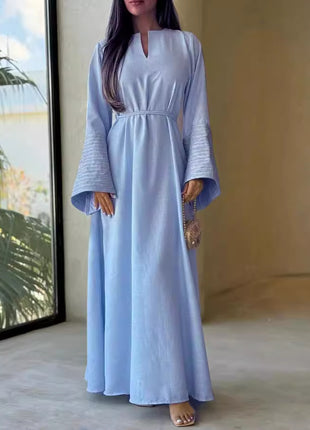 V-neck Embroidery Elegant Dress