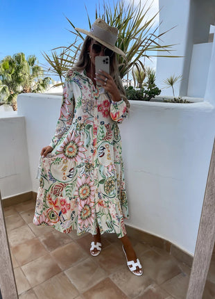 Special V-neck Mid Waist Dress