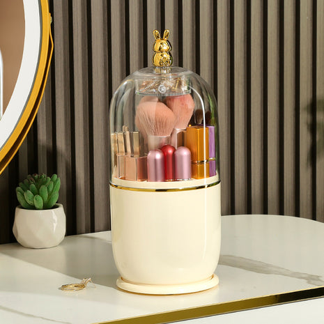 Transparent Rotating Makeup Brush Holder