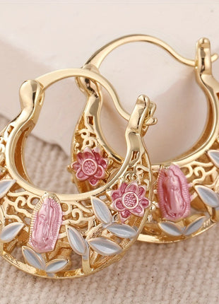 Vintage Bohemian Copper Floral Earrings