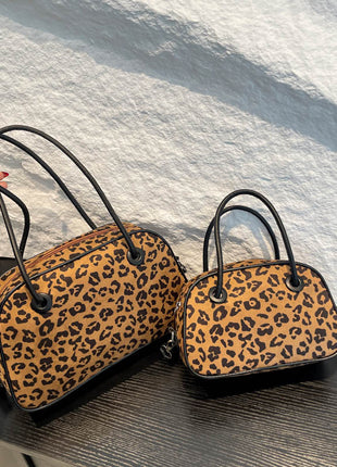 Vintage Leopard Bowling Handbag