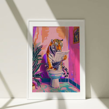 Tiger In WC 60X90 cm
